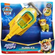 Figurki dla dzieci - Psi Patrol Aqua Pups zestaw pojazd ryba młot z figurką Rubble - miniaturka - grafika 1