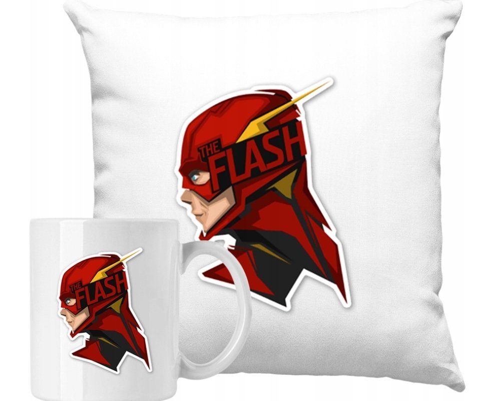 ZESTAW PODUSZKA + KUBEK DC Flash Barry Allen Pomysł Na Prezent