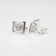 Spinki do mankietów i krawatów - Spinki Męskie Do Koszuli Z Godłem - Srebro Próba 925 - miniaturka - grafika 1