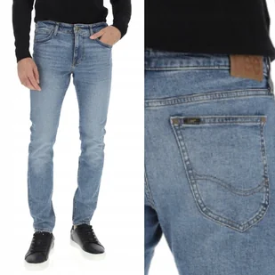 Lee MALONE SKINNY Wailer BLUE DżINS spodnie jeansowe rurki W27 L32 - Spodnie męskie - miniaturka - grafika 1