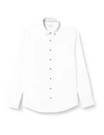 Koszule męskie - bugatti Koszula męska 9350-38500 z kołnierzykiem na guziki, biała, standardowa, biały, S - miniaturka - grafika 1