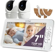 Elektroniczne nianie i monitory oddechu - Comfyer Elektroniczna niania z dzielonym ekranem z 2 kamerami 7" HD 720p - miniaturka - grafika 1