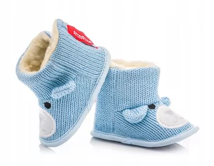 Ciepłe kozaczki niemowlęce - attractive - r.18/19 - Buty dla dziewczynek - miniaturka - grafika 1