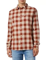 Koszulki męskie - Wrangler Koszulka męska, Leather Brown​, M - miniaturka - grafika 1