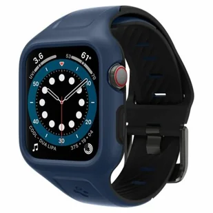 Spigen Etui z paskiem Liquid Air Pro Apple Watch SE/6/5/4 - 44mm, granatowo-czarne 8809756640940 - Akcesoria do smartwatchy - miniaturka - grafika 1
