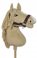 Maskotki i pluszaki - HOBBY HORSE A3, KOŃ NA KIJU - JASNOBEŻOWY + KANTAR + GRATIS - miniaturka - grafika 1