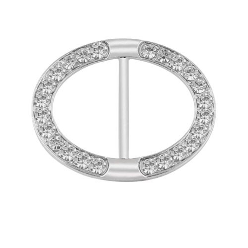 Blask elegancji - uniwersalna srebrna klamra owalna