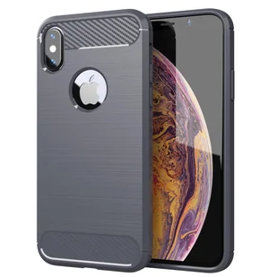 Etui Cadorabo do Apple iPhone XS MAX w kolorze szarym ochronne etui z TPU na telefon komórkowy - Etui i futerały do telefonów - miniaturka - grafika 1