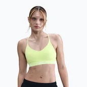 Bielizna sportowa damska - Biustonosz treningowy Nike Dri-Fit Indy Light Support light lemon twist/white pearl WYSYŁKA W 24H 30 DNI NA ZWROT - miniaturka - grafika 1