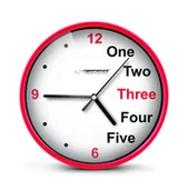 Zegary - Esperanza ZEGAR śCIENNY PRAGUE CZERWONY EHC014R - miniaturka - grafika 1