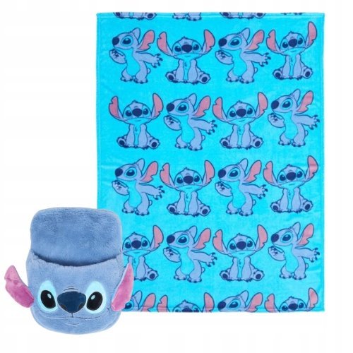 Stitch Ogrzewacz do stóp + Koc 110x140cm Niebieski