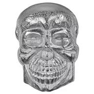 Figurki dekoracyjne - Rzeźba ścienna Deco Skull Silver 42x30 cm z wykończeniem niklowym Aluminium - miniaturka - grafika 1