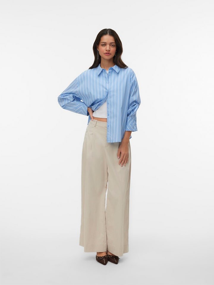 Vero Moda Koszula w kolorze błękitno-białym