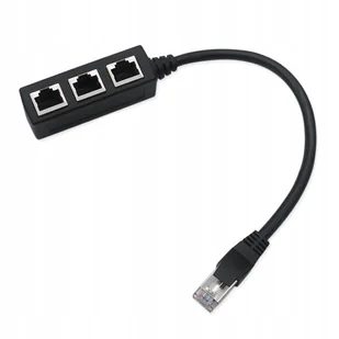 ADAPTER ROZGŁAŁĘŹNIK 1000 MB/S LAN RJ45 3xRJ45 FTP - Wtyczki i adaptery - miniaturka - grafika 1