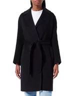 Płaszcze damskie - Pinko Redaktor Płaszcz Podwójna Tkanina Damska, Z99_CZARNA LIMUZYNA, 30 - miniaturka - grafika 1