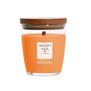 ŚWIECA ZAPACHOWA Z DREWNIANYM KNOTEM WOODWICK NW MEDIUM TUMBLER ORANGE PAPAYA - Księgarnia OUTLET - miniaturka - grafika 1