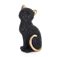 Figurki dekoracyjne - Figurka Kot Kotek Dekoracyjna Eldo Czarna Glamour Elegancka Połysk - miniaturka - grafika 1