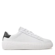Sneakersy męskie - Sneakersy Tommy Jeans Leather Outsole EM0EM01159 Biały - miniaturka - grafika 1