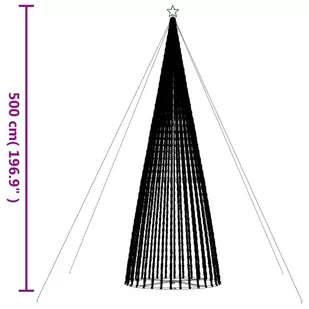 Stożkowa choinka z lampek, 1544 zimnych białych LED, 500 cm Lumarko! - Oświetlenie świąteczne - miniaturka - grafika 12