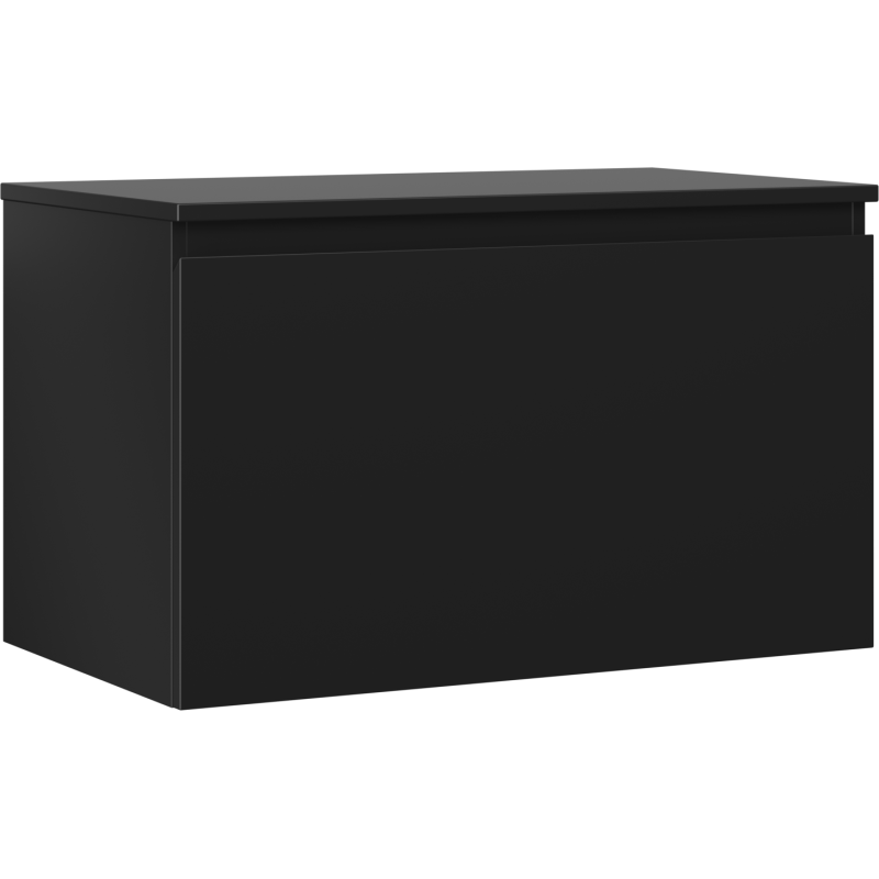 Mexen Orio szafka łazienkowa podumywalkowa 80 cm z blatem, 1 szuflada, czarna mat - 91A10-08047-1-BFC71