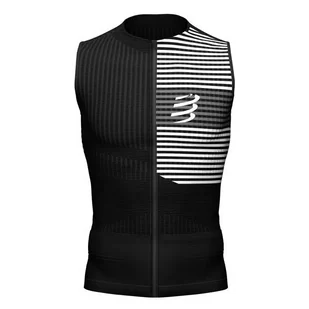 COMPRESSPORT Triathlonowa koszulka kompresyjna TRI POSTURAL TANK TOP 2020 czarna - Koszulki sportowe męskie - miniaturka - grafika 1