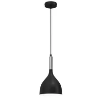 Lampy sufitowe - Luminex Noak 3893 lampa wisząca zwis 1x60W E27 czarna/chromowana - miniaturka - grafika 1