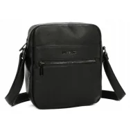 Torebki damskie - Torba Męska Listonoszka LUIGISANTO Czarna - miniaturka - grafika 1