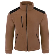 Odzież medyczna - Bluza polarowa medyczna brązowa wstawki czarne r.XXL - miniaturka - grafika 1