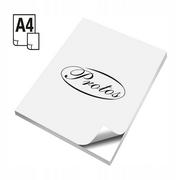 Etykiety samoprzylepne i bloki etykiet - Protos Papier samoprzylepny etykieta biała A4 10 ark - miniaturka - grafika 1