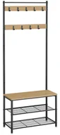 Wieszaki i stojaki - Wieszak Na Ubrania Z Szafką Na Buty Dąb Sonoma F2-R75 - miniaturka - grafika 1