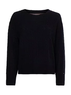 Tommy Hilfiger Sweter damski Soft Flex C-nk, Pustynne niebo, XXS - Swetry damskie - miniaturka - grafika 1