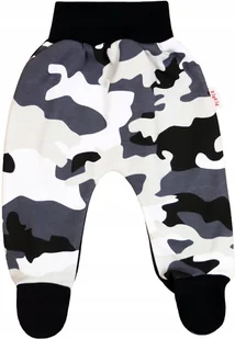 Półśpiochy BEZUCISKOWE ŚPIOCHY MORO czarne r 80 KLEKLE - Śpiochy dla niemowląt - miniaturka - grafika 1