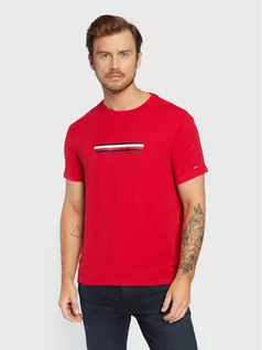 Koszulki męskie - Tommy Hilfiger T-Shirt Cn Ss Tee UM0UM02348 Czerwony Regular Fit - grafika 1