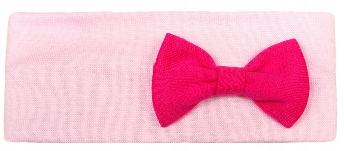 OPASKA niemowlęca jasny róż z KOKARDKĄ amarantową 48-54 - 12 mies+ KLEKLE