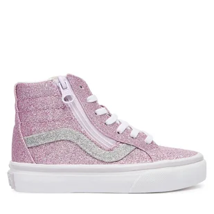 Sneakersy Vans SK8-Hi Reissue Side Zip VN000CYEEMY1 Różowy - Buty dla dziewczynek - miniaturka - grafika 1