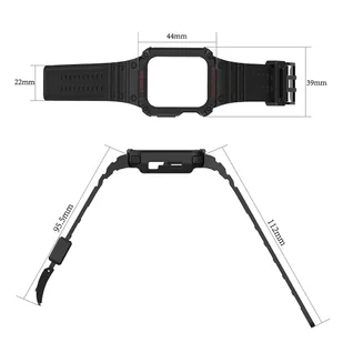 Protect Strap Band opaska z etui do Watch 7 / 6 / 5 / 4 / 3 / 2 / SE (41 / 40 / 38mm) obudowa pancerny pokrowiec na zegarek zielony - Etui i futerały do telefonów - miniaturka - grafika 5