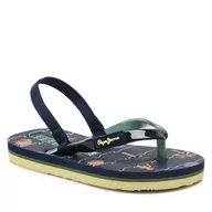 Sandały damskie - Pepe Jeans Sandały Beach Palms Boy K PBS70052 Navy 595 - miniaturka - grafika 1