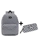 Plecaki - Zestaw Vans-Plecak OLD SKOOL CHECK VN000H4XY28+Piórnik VN000H58Y28 Blk/Wht - miniaturka - grafika 1