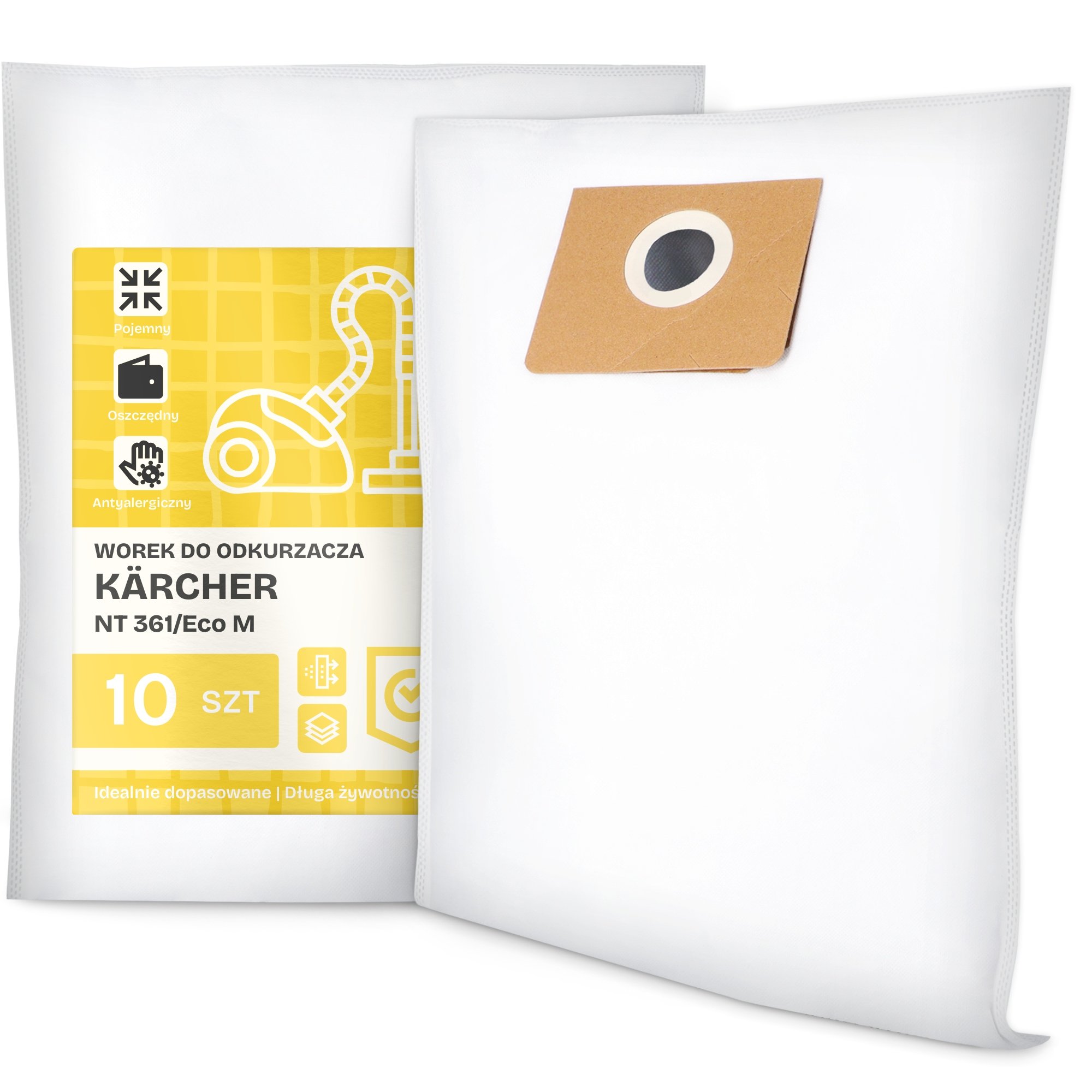 10x Worek do Odkurzacza Kärcher Nt 361/Eco M Flizelinowy Torba Worki G9