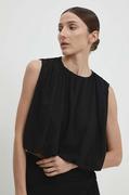 Bluzki damskie - Answear Lab bluzka damska kolor czarny gładka - miniaturka - grafika 1