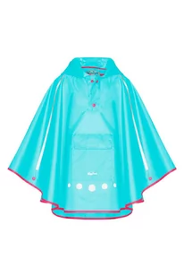 Poncho przeciwdeszczowe składane do torebki turkusowe - Kurtki i płaszcze dla dziewczynek - miniaturka - grafika 2