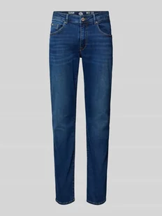 Jeansy o kroju slim fit z 5 kieszeniami - Spodnie męskie - miniaturka - grafika 1