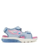 Buty dla dziewczynek - Geox Sandały J Ciberdron G J55MWA 0ASKN C4193 D Błękitny - miniaturka - grafika 1