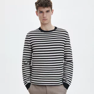Reserved - Sweter ze strukturalnym splotem - Wielobarwny - Swetry męskie - miniaturka - grafika 1