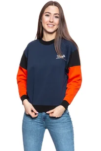 BLUZA WRANGLER HIGH RIB RETRO SWEAT NAVY W6N0HY114 112130780 - Wrangler - Bluzy damskie - miniaturka - grafika 1