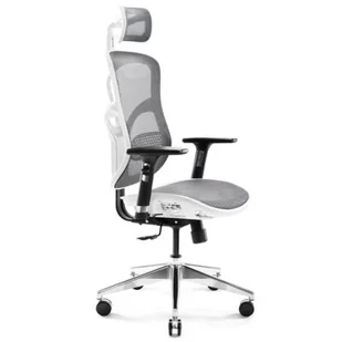 Diablo Chairs V-Basic biało-szary - Fotele gamingowe - miniaturka - grafika 1