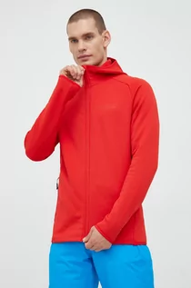 Bluzy męskie - Jack Wolfskin bluza sportowa Baiselberg męska kolor czerwony z kapturem gładka - grafika 1