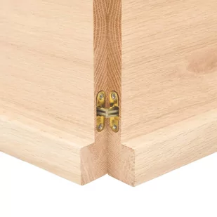 Blat stołu, 140x40x4 cm, surowy, lity dąb z naturalną krawędzią Lumarko! - Meble modułowe i akcesoria - miniaturka - grafika 1
