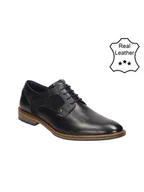 Półbuty męskie - Bullboxer Skórzane trzewiki w kolorze czarnym - miniaturka - grafika 1