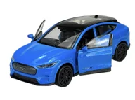 Samochody i pojazdy dla dzieci - WELLY 2023 FORD MUSTANG MACH-E GT NIEBIESKI 1:34 SAMOCHÓD NOWY METALOWY MODEL - miniaturka - grafika 1